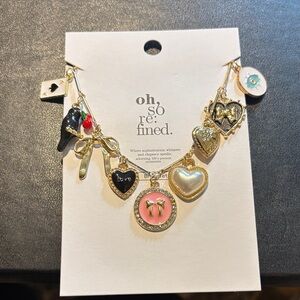 Gold tone and Charm Bracelet